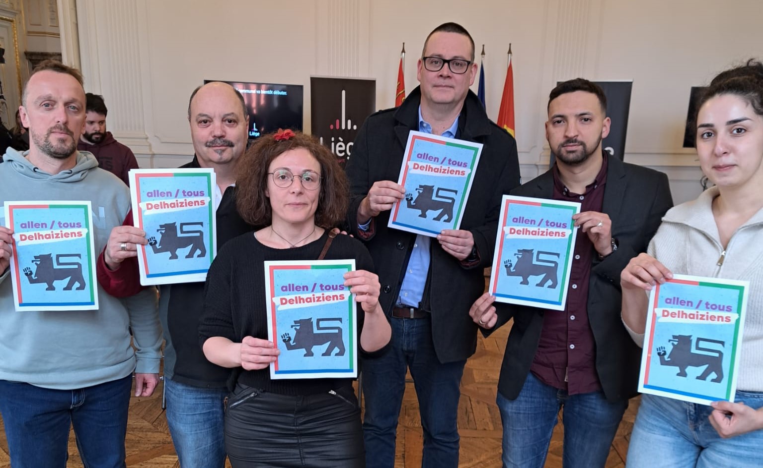 La Ville de Liège solidaire avec les travailleurs de Delhaize en lutte !