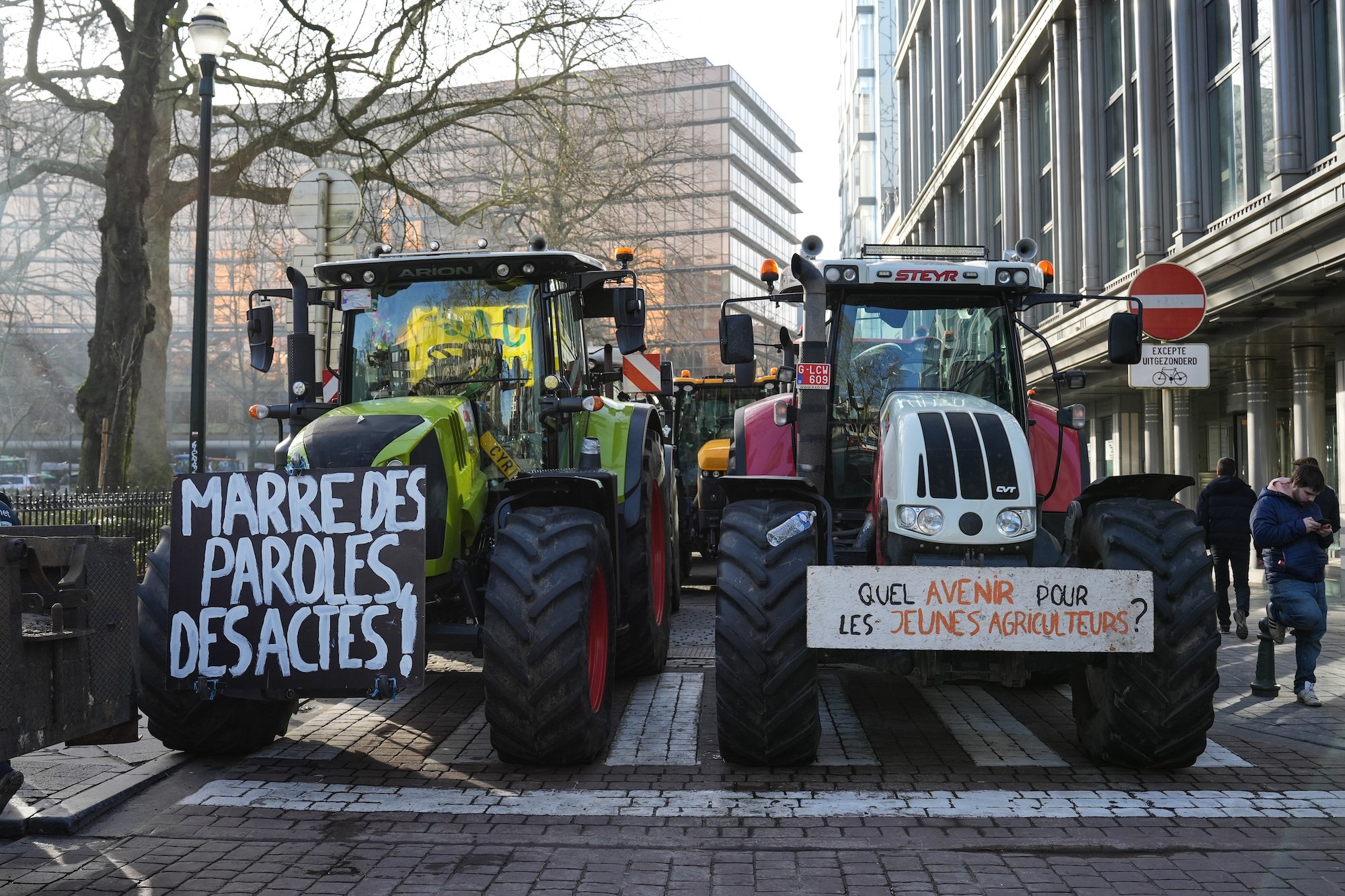 Manif des agricutleurs à Bruxelles - Photo Facebook PTB Belgique